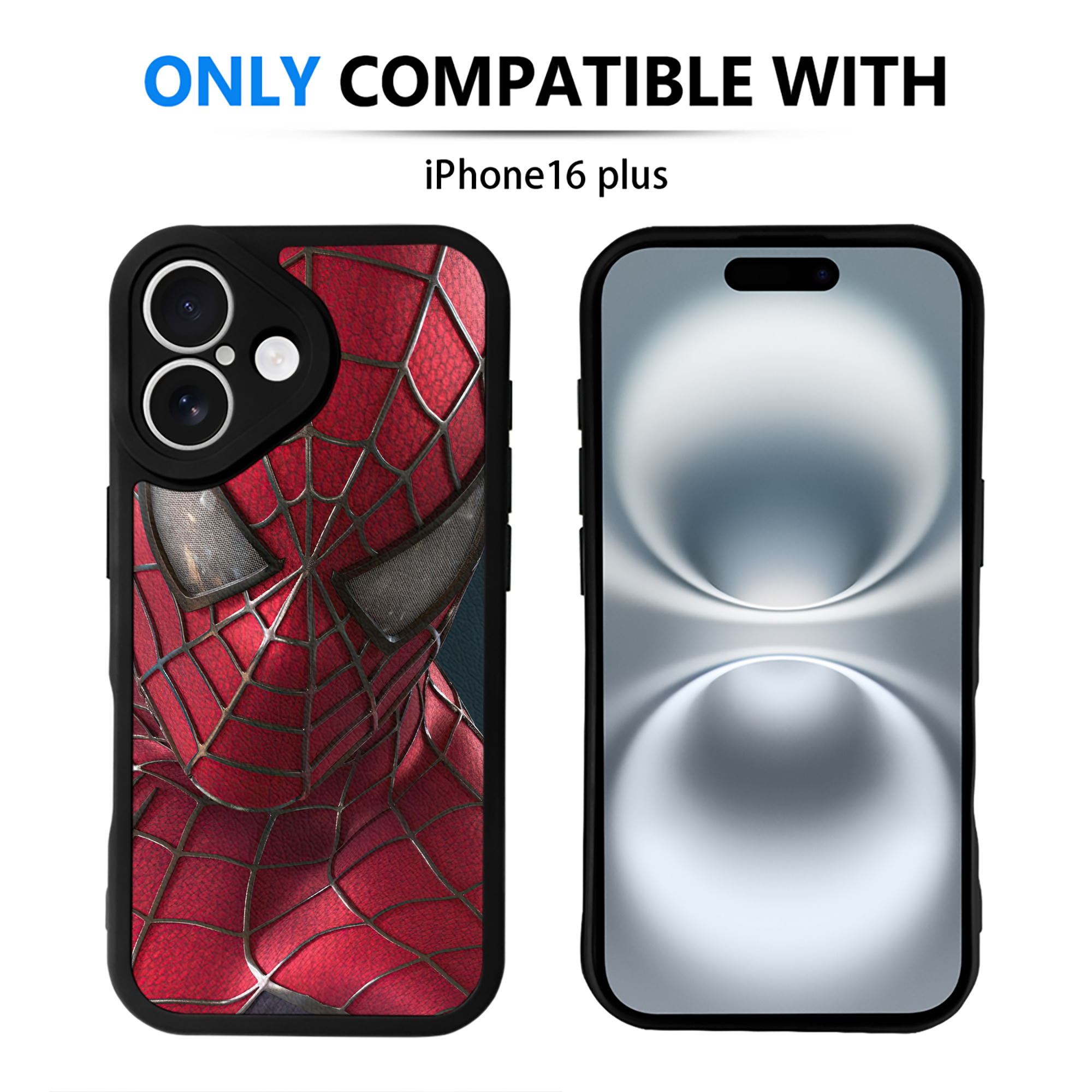 （画像用） Spider Man スパイダーマン 【iPhone 16シリーズ対応】シリコンスマホケース（レザー調） 材質：シリコン